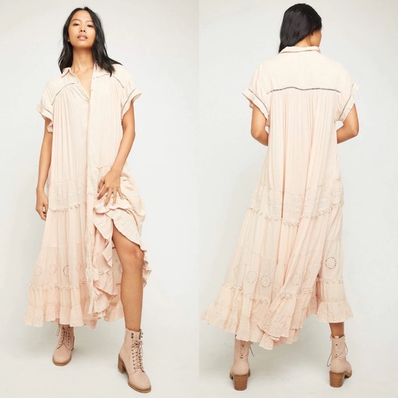 NWT Free People Pretty Cozy Maxi Dress Boho - Picture 5 of 15